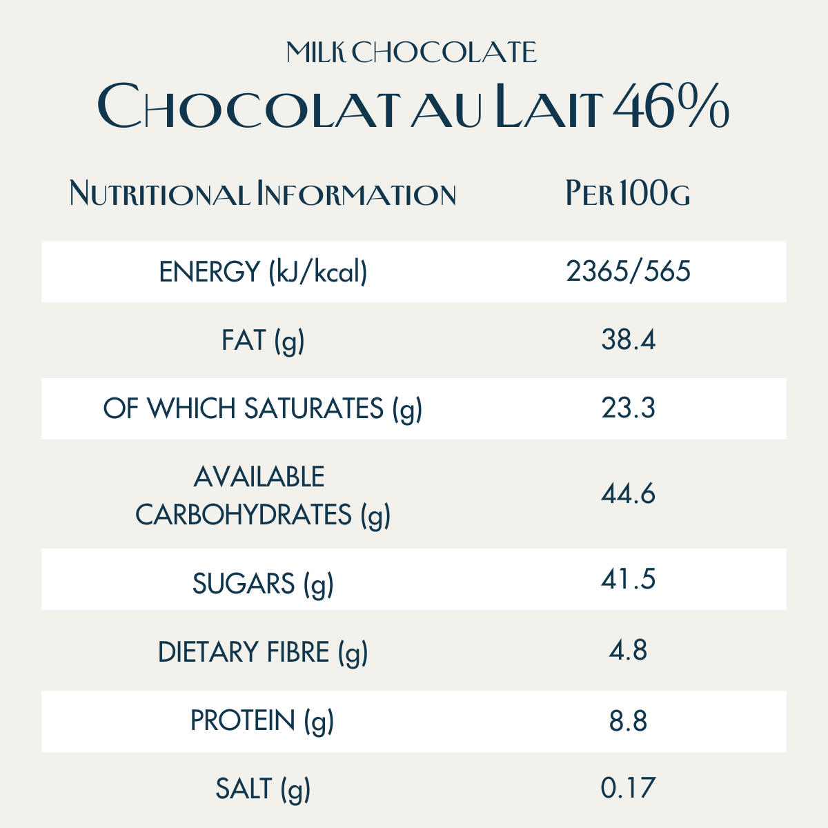 Milk chocolate Bar